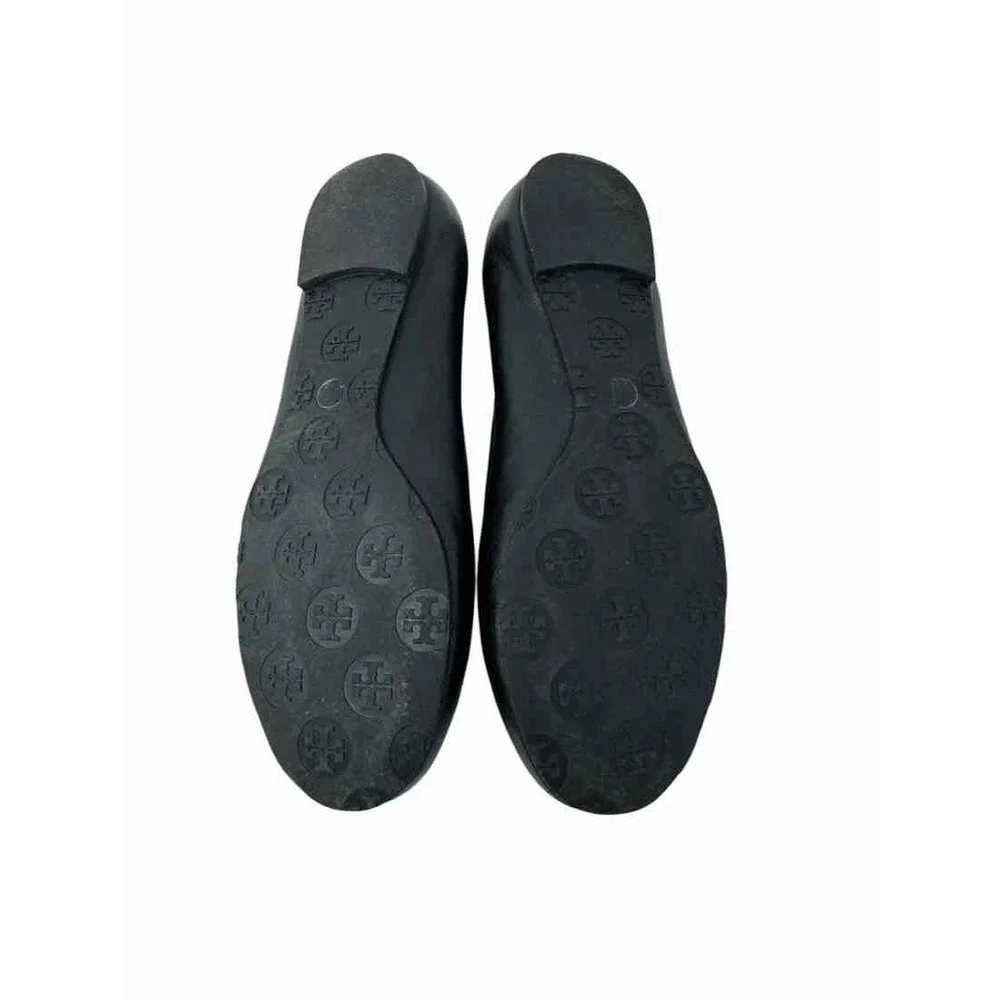Shoe Size 7.5 Tory Burch Black Leather Flats